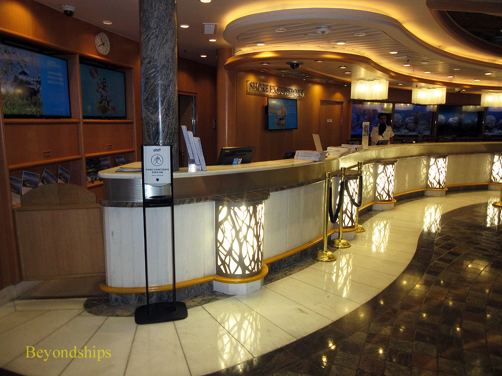 Independence of the Seas cruise ship, shore excursions desk