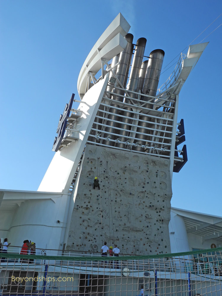 Cruise ship Adventure of the Seas rock climbing wall