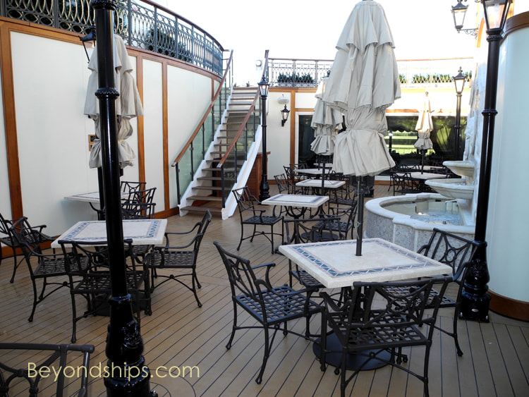 Cruise ship Queen Elizabeth Grills open decks