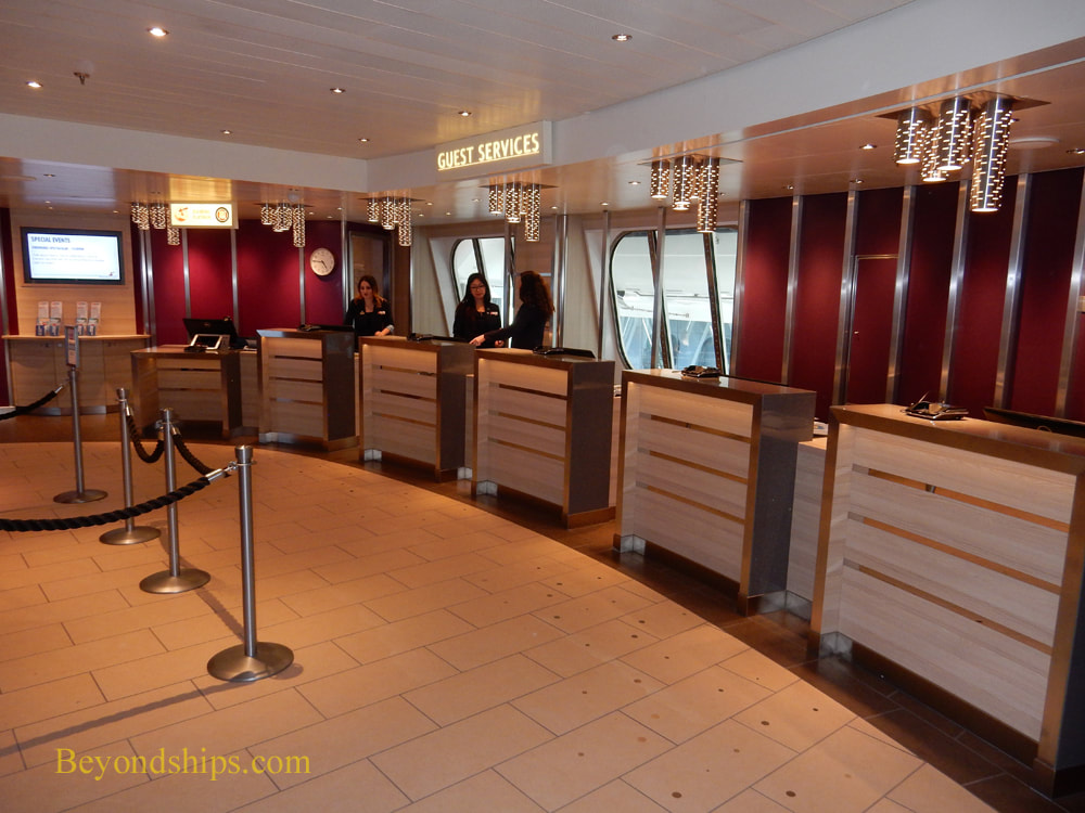 Guest Relations desk on on cruise ship Carnival Horizon