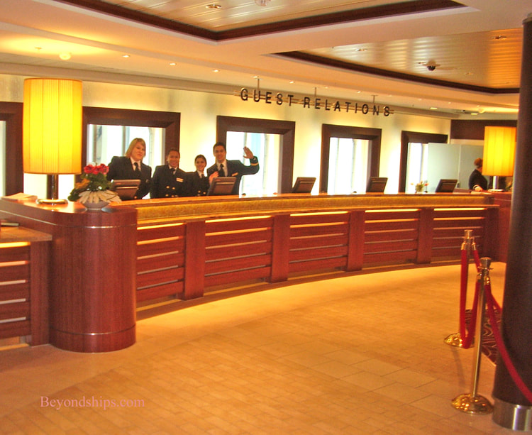 Cruise ship Oriana, guest relations desk