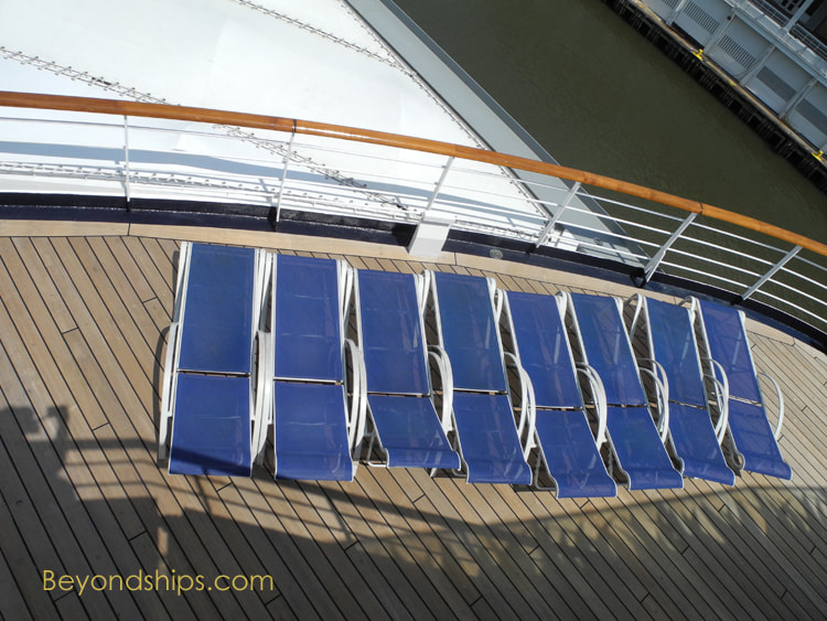 Cruise ship Rotterdam deck chairs