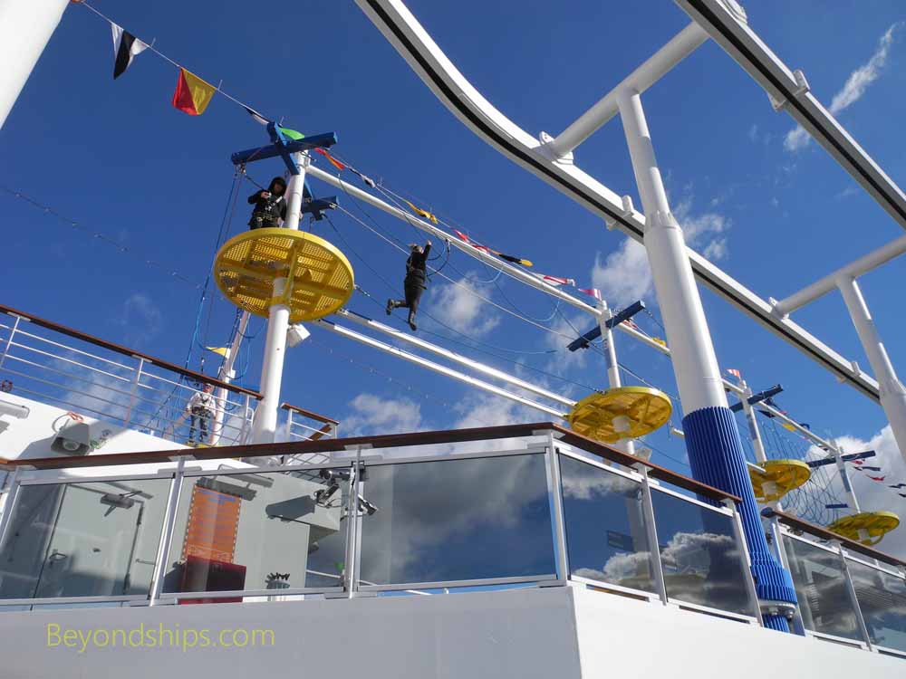 Ropes course,  Carnival Vista, cruise ship