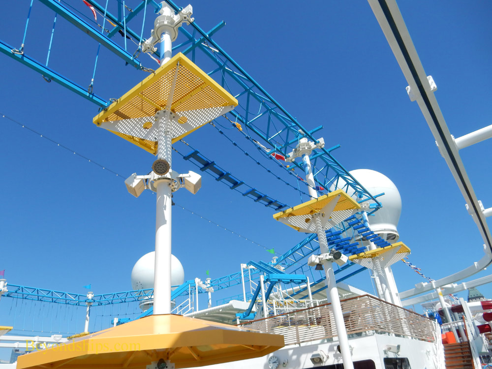 Ropes course, Carnival Horizon, cruise ship