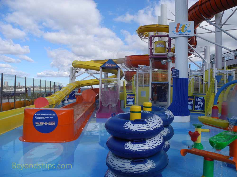 Water slide,  Carnival Vista, cruise ship