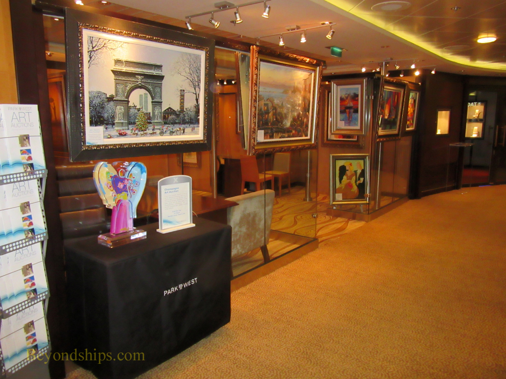 Celebrity Summit cruise ship, art gallery