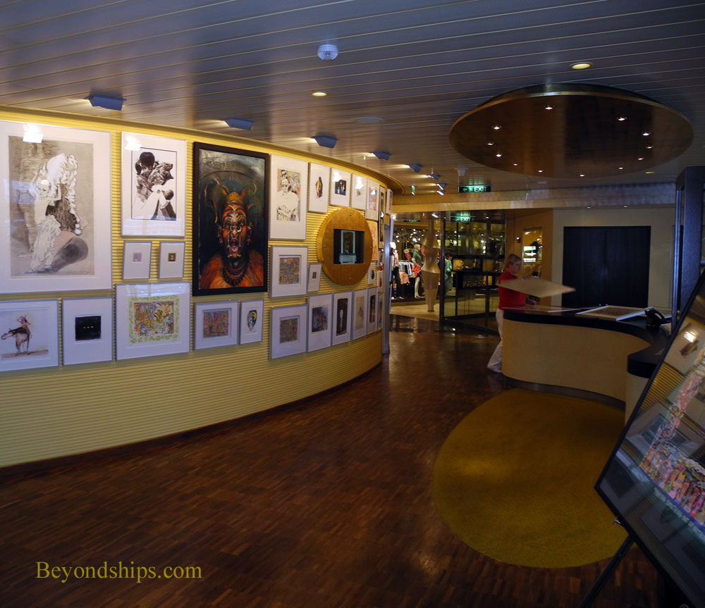 Oosterdam cruise ship, art gallery