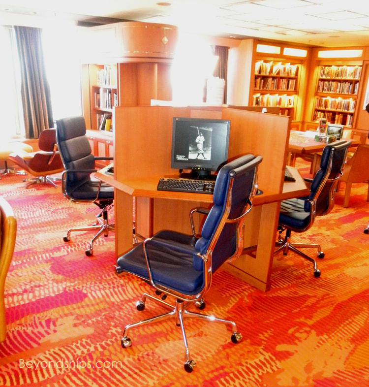 Zuiderdam cruise ship, internet cafe