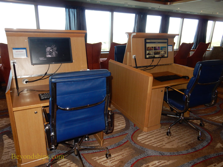 Oosterdam cruise ship, internet cafe
