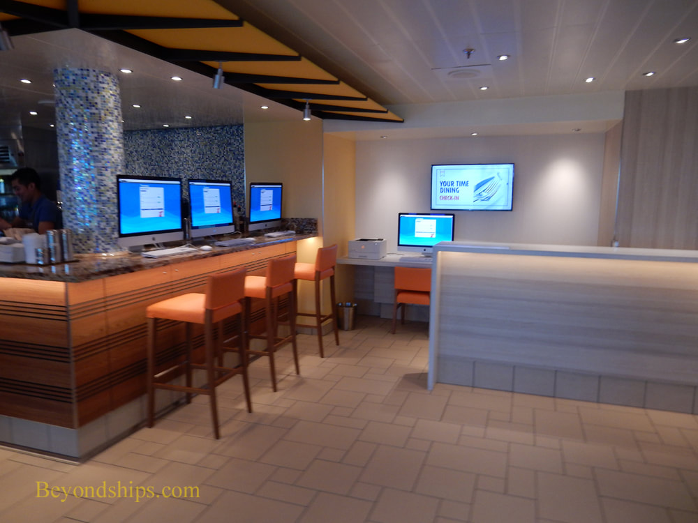 Internet cafe on cruise ship Carnival Horizon
