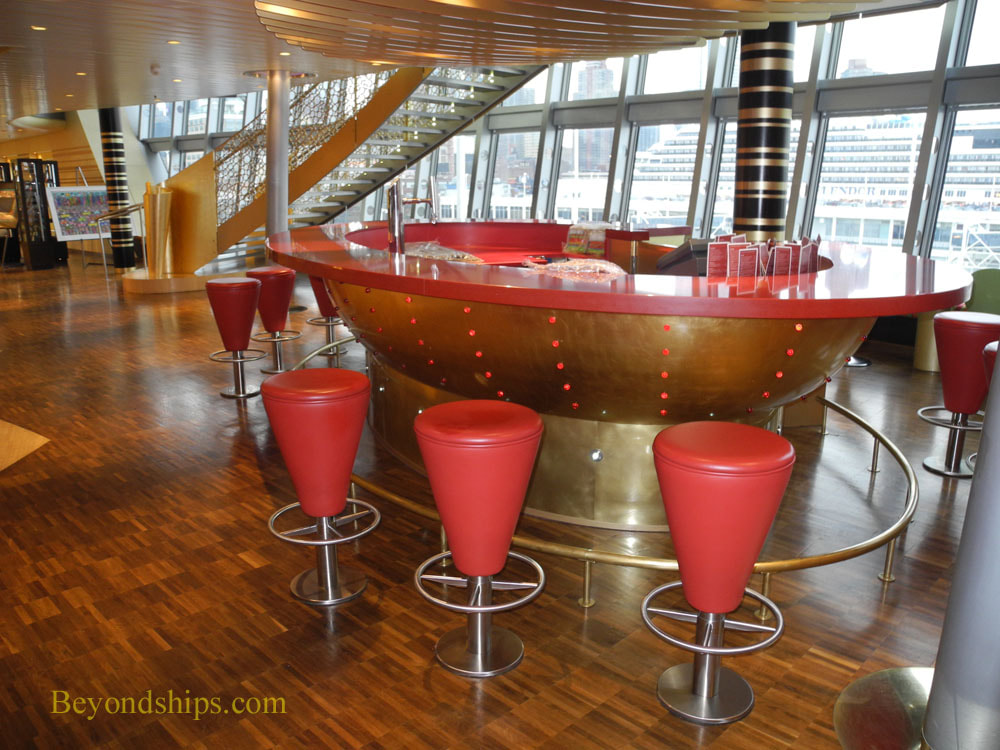 Cruise ship Zuiderdam bars and lounges