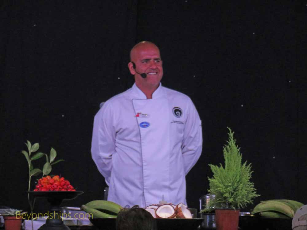 Chef Dino culinary demonstration, Havana Bar, Carnival Vista, cruise ship