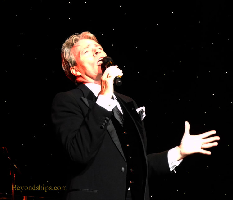 Allan Stewart singing in Cruise ship Queen Victoria Royal Court Theatre