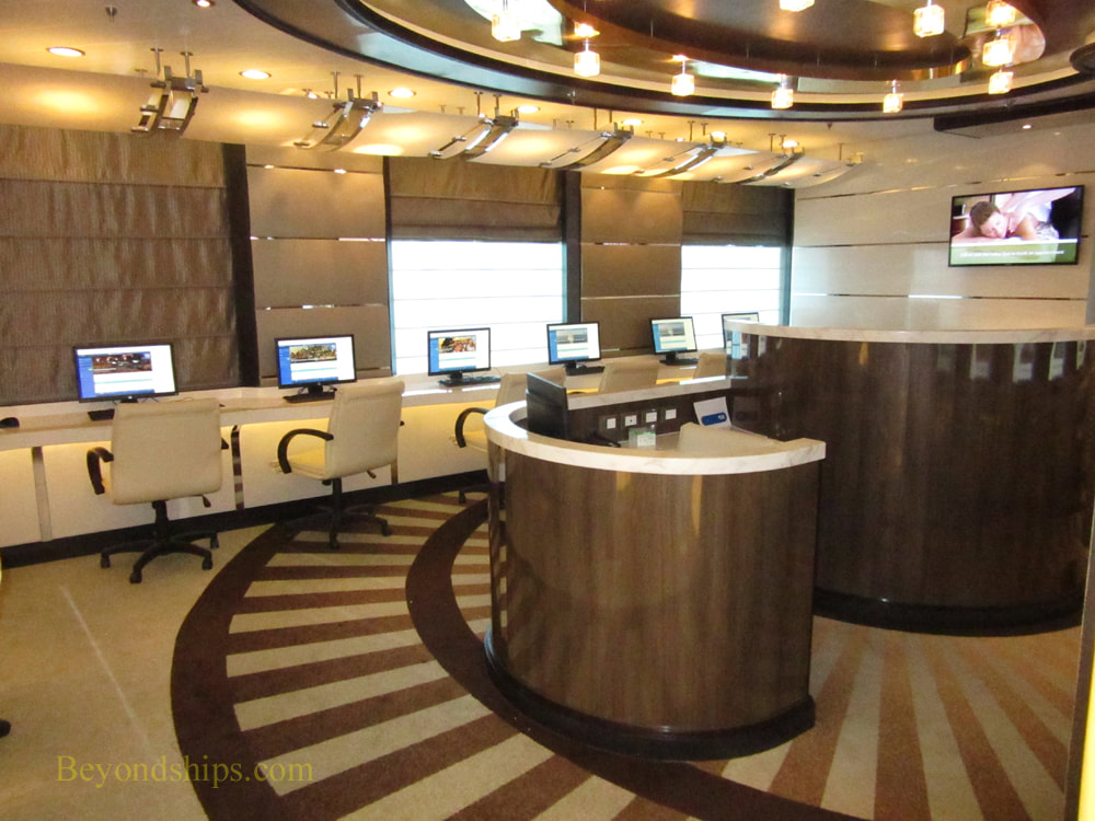 Regal Princess cruise ship, internet center
