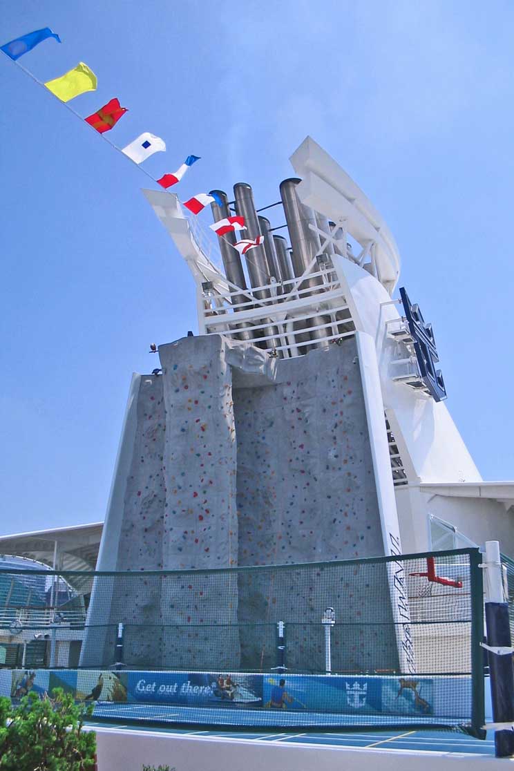 Cruise ship Freedom of the Seas, rock climbing wall
